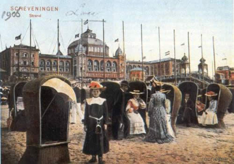 1906 Postcard - Scheveningen beach with the Kurhaus